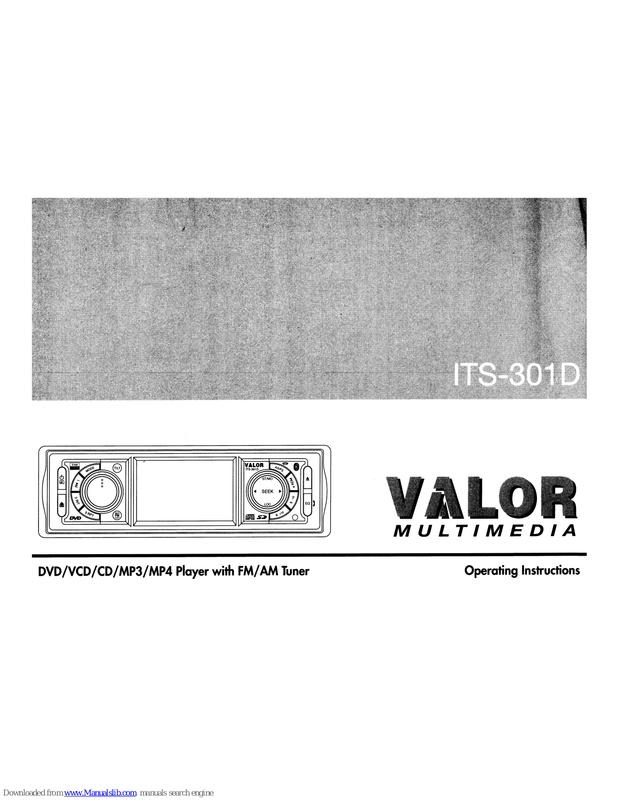 Valor ITS-301D Operating Instructions Manual - ManualMachine.com