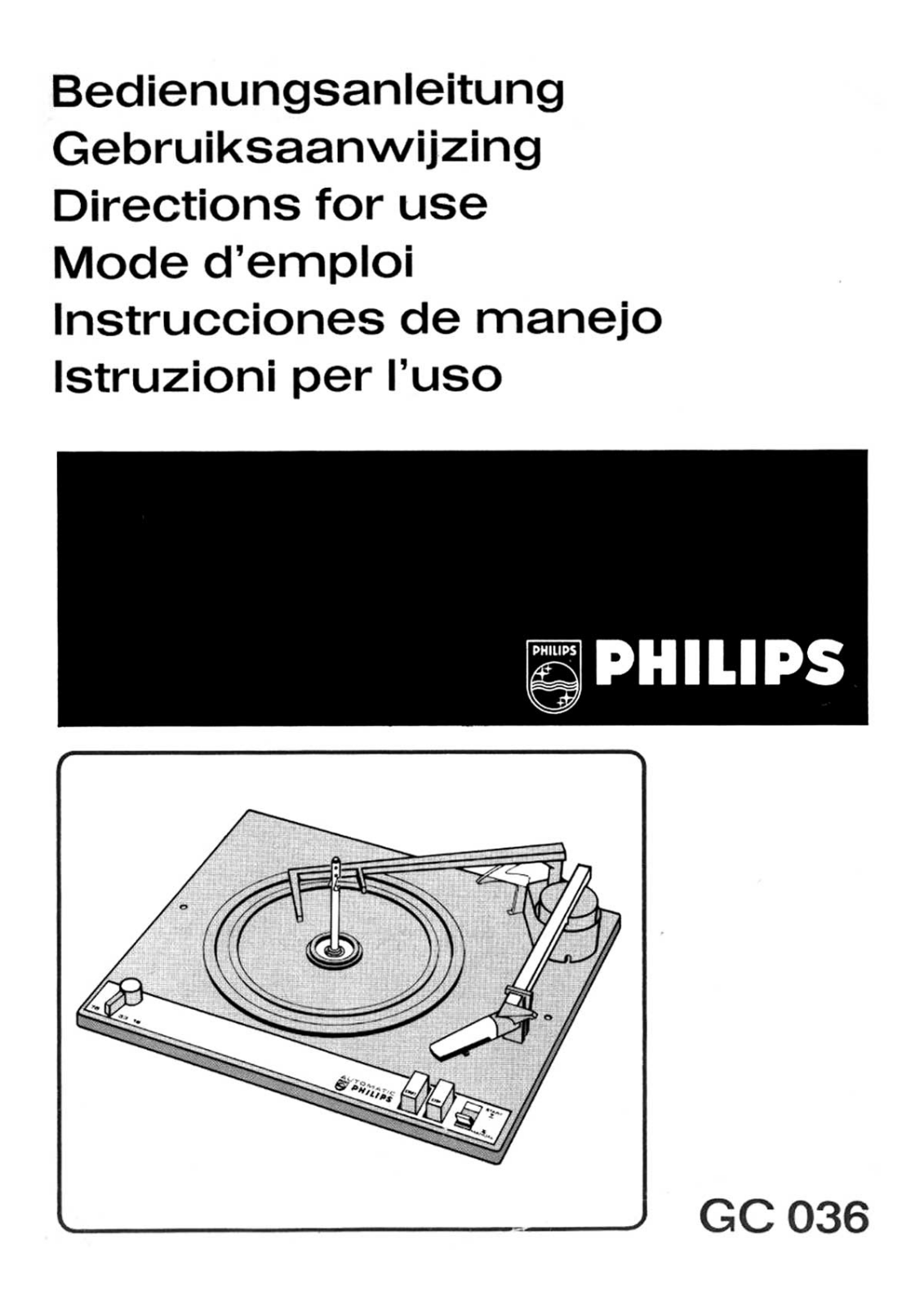 Philips GC-036 Owners manual