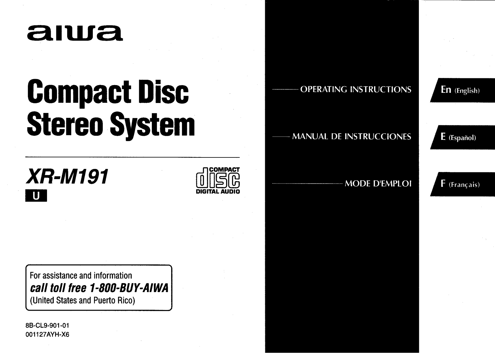 Sony CXLM191 Operating Manual