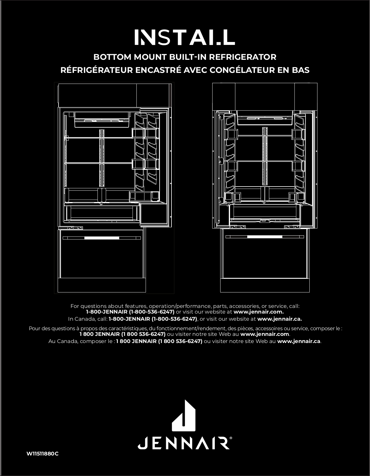 JENNAIR W11194769, W11296021, W11194767, W11231245, W11194768 Installation guide - ManualMachine.com