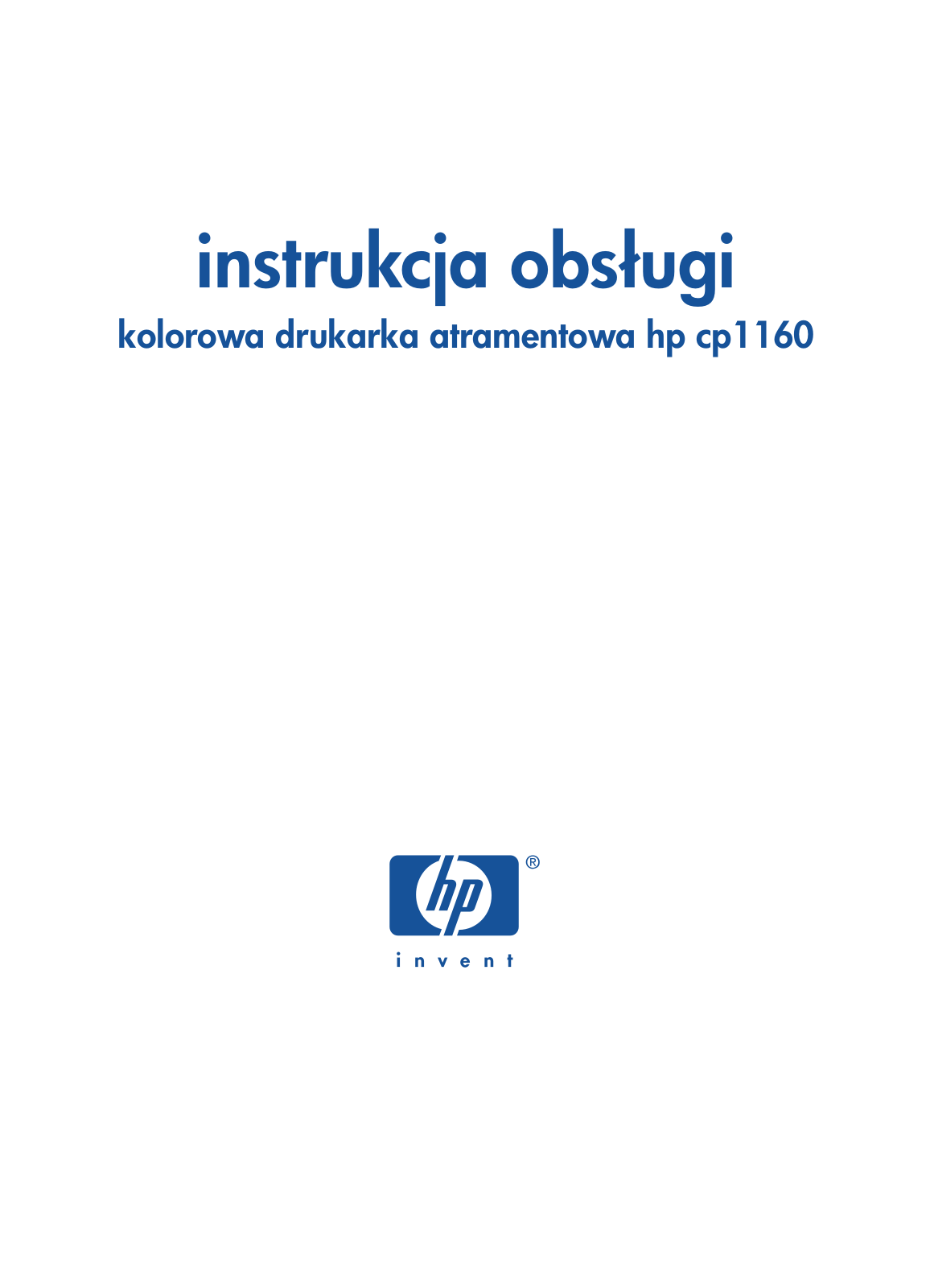 HP Inkjet CP1160 User's Guide