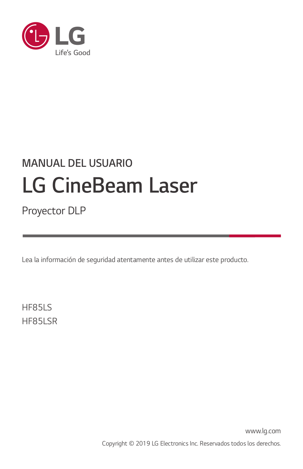 LG HF85LSR User Manual