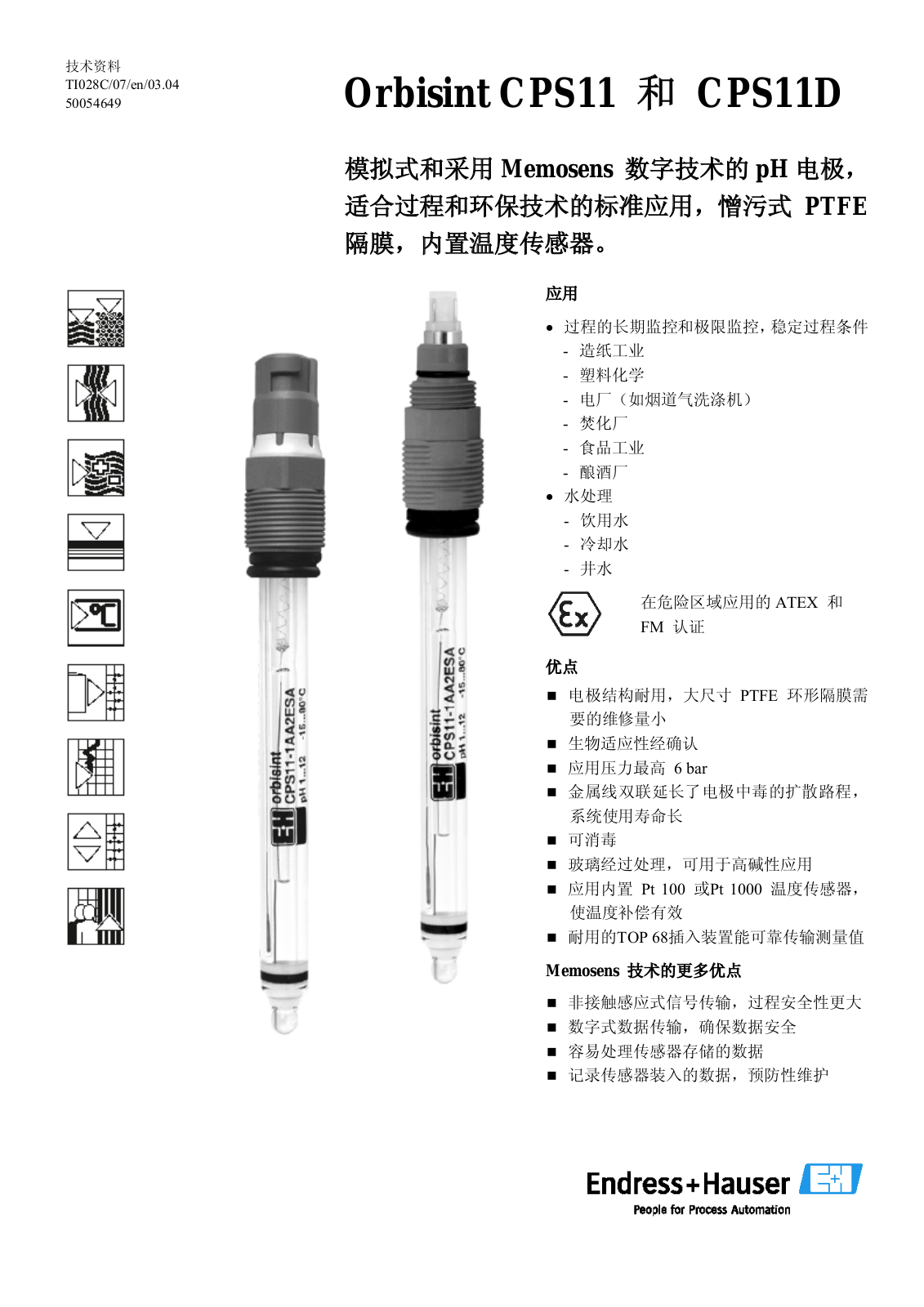 ORRBISINT CPS11, CPS11D Technical data