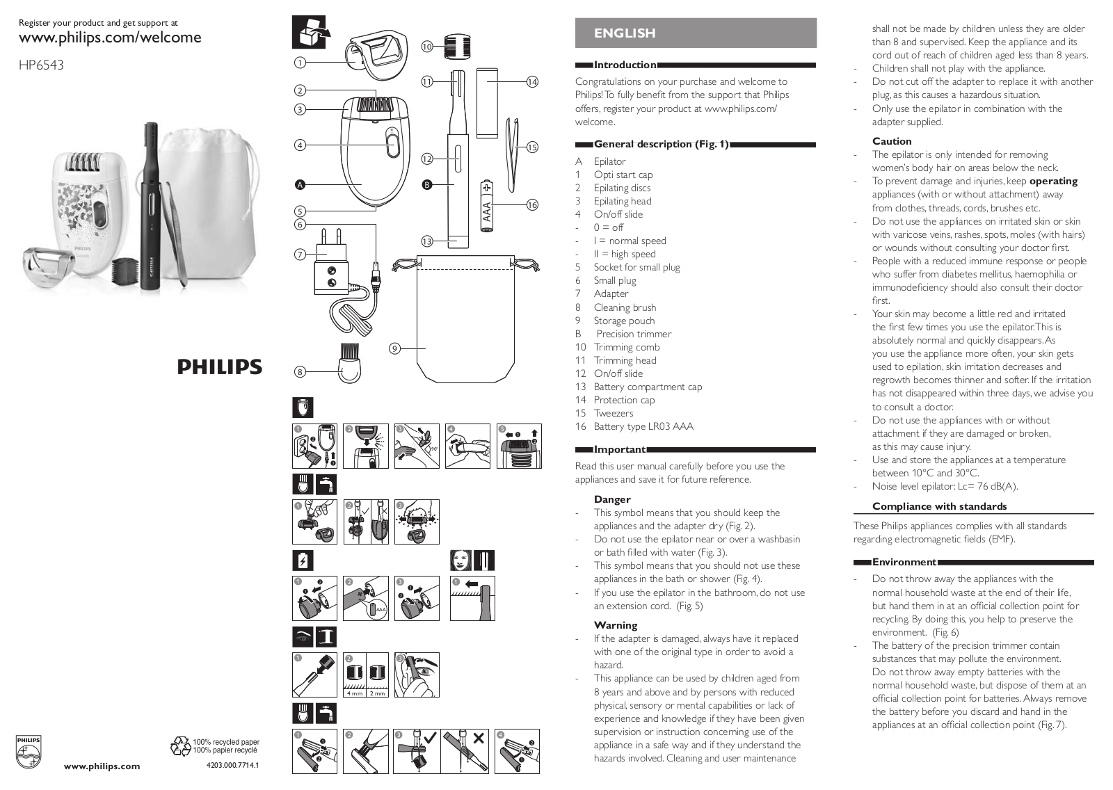 Philips HP6543 User Manual