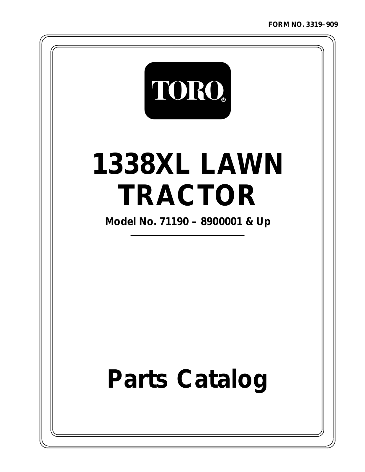 Toro 71190 Parts Catalogue