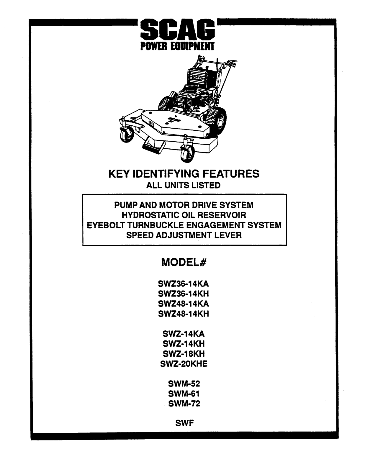 Scag SW-14KA, SW48-14KA User Manual