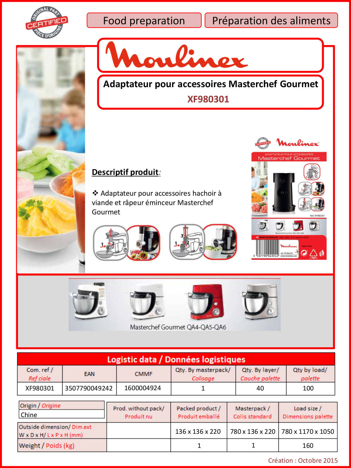 Moulinex QA4-5-6 product sheet