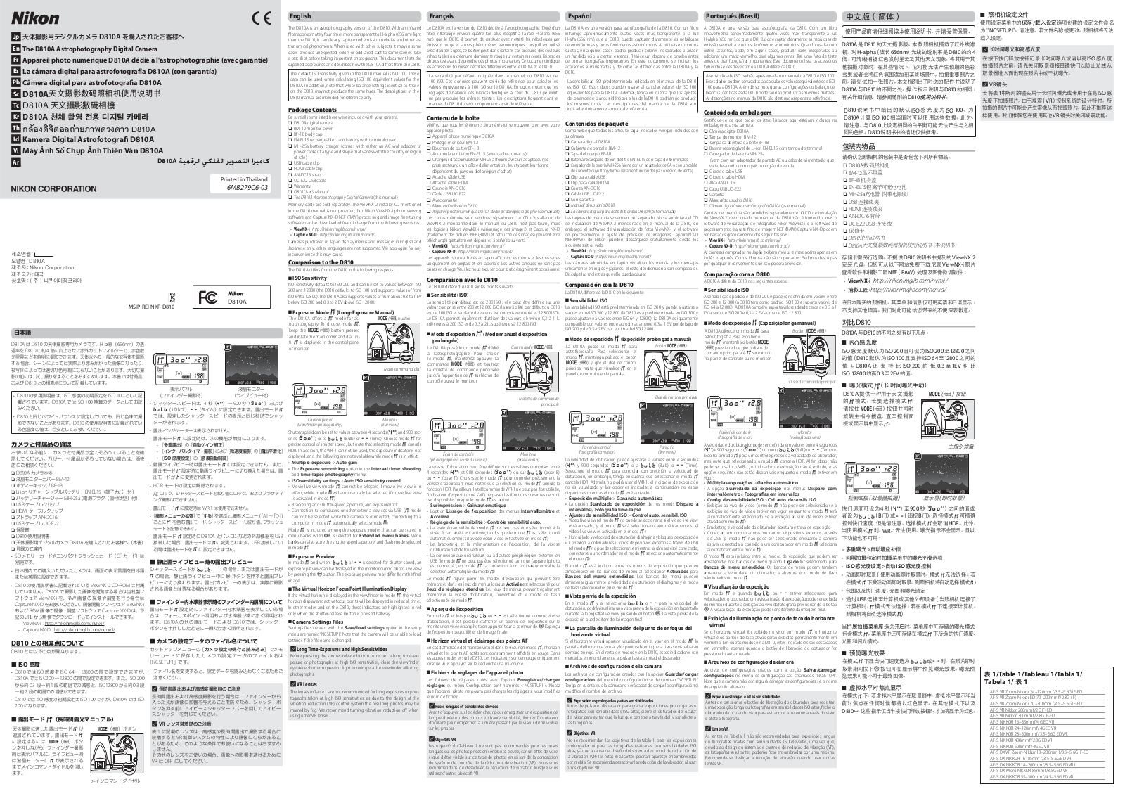 Nikon D810A user's Guide