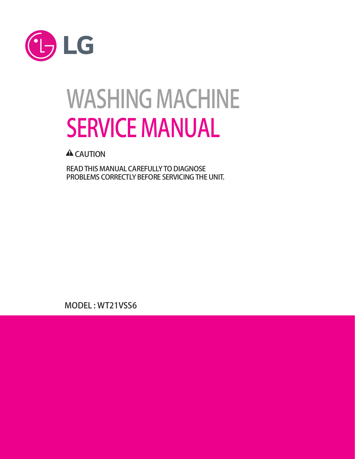 LG WT21VSS6 Owner's Manual