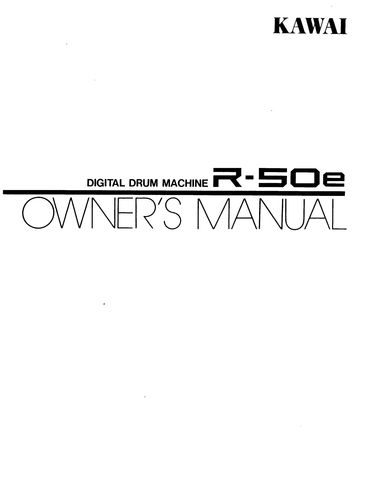 Kawai R-50e User Manual