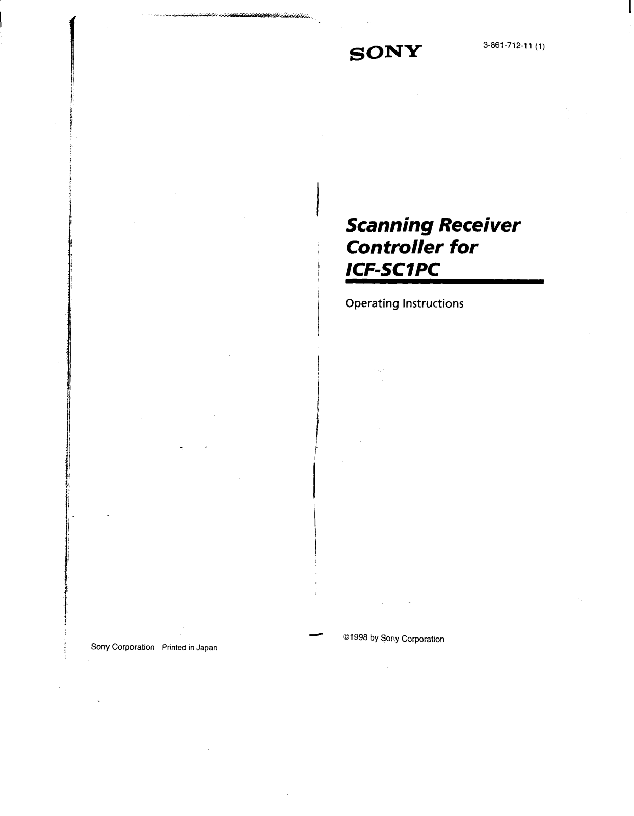 Sony ICF-SC1PC Operating Instructions