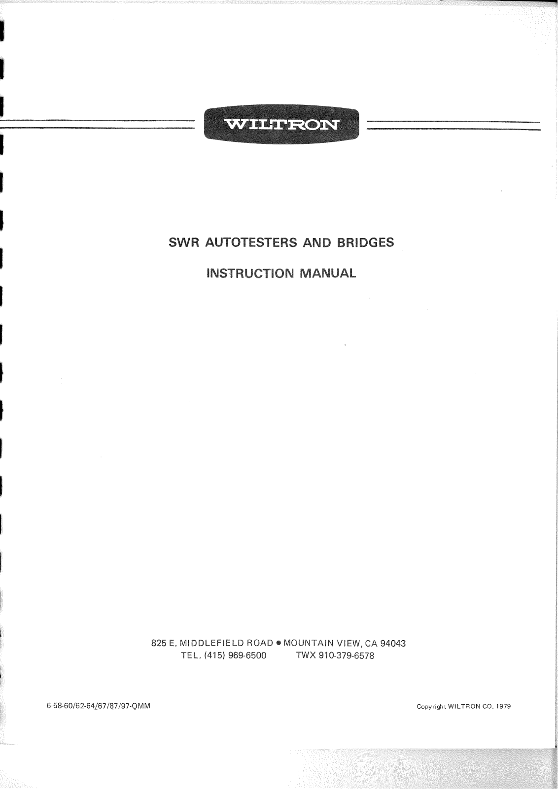 Wiltron swr schematic