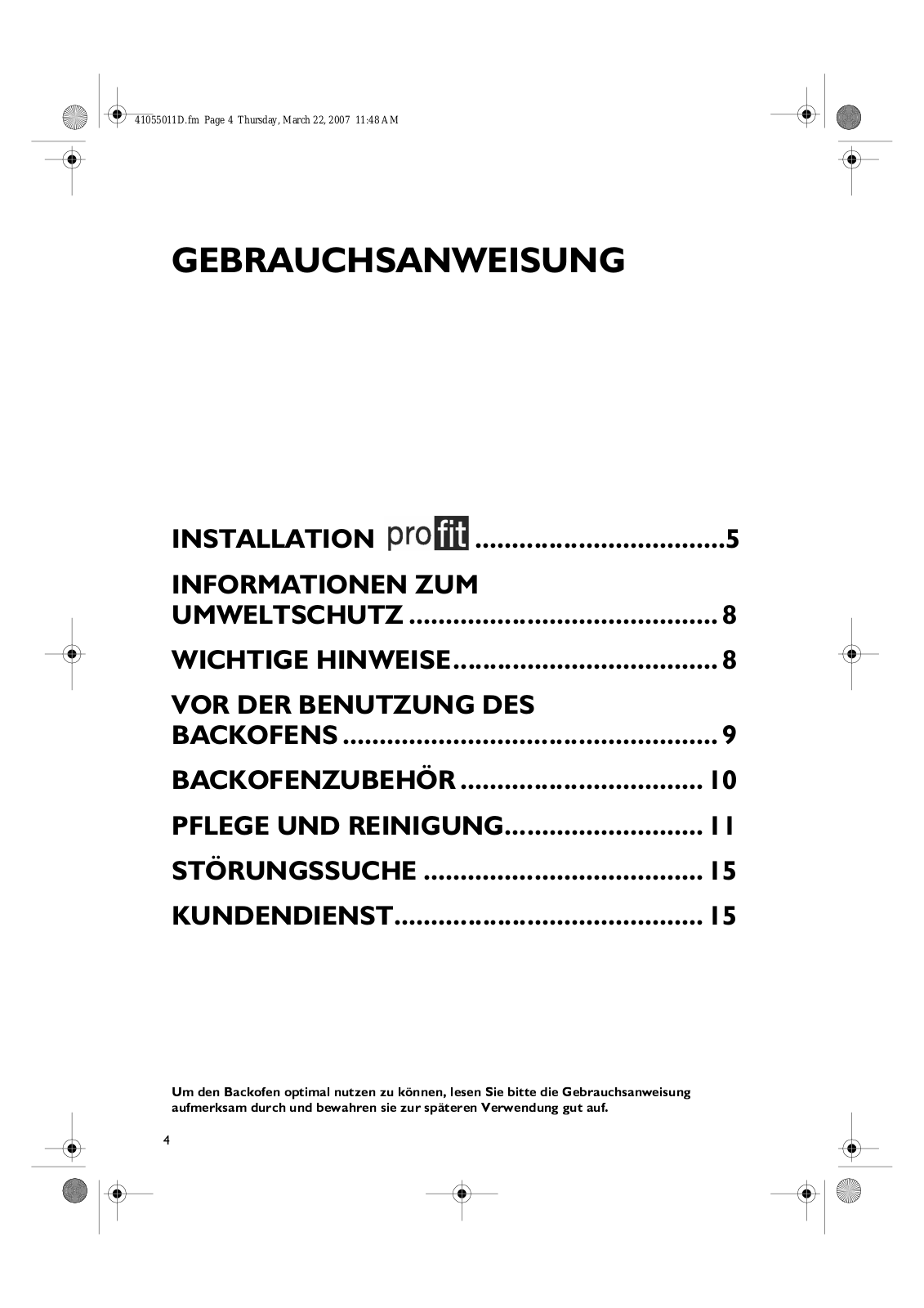 Whirlpool BLPE 8009 IN User Manual