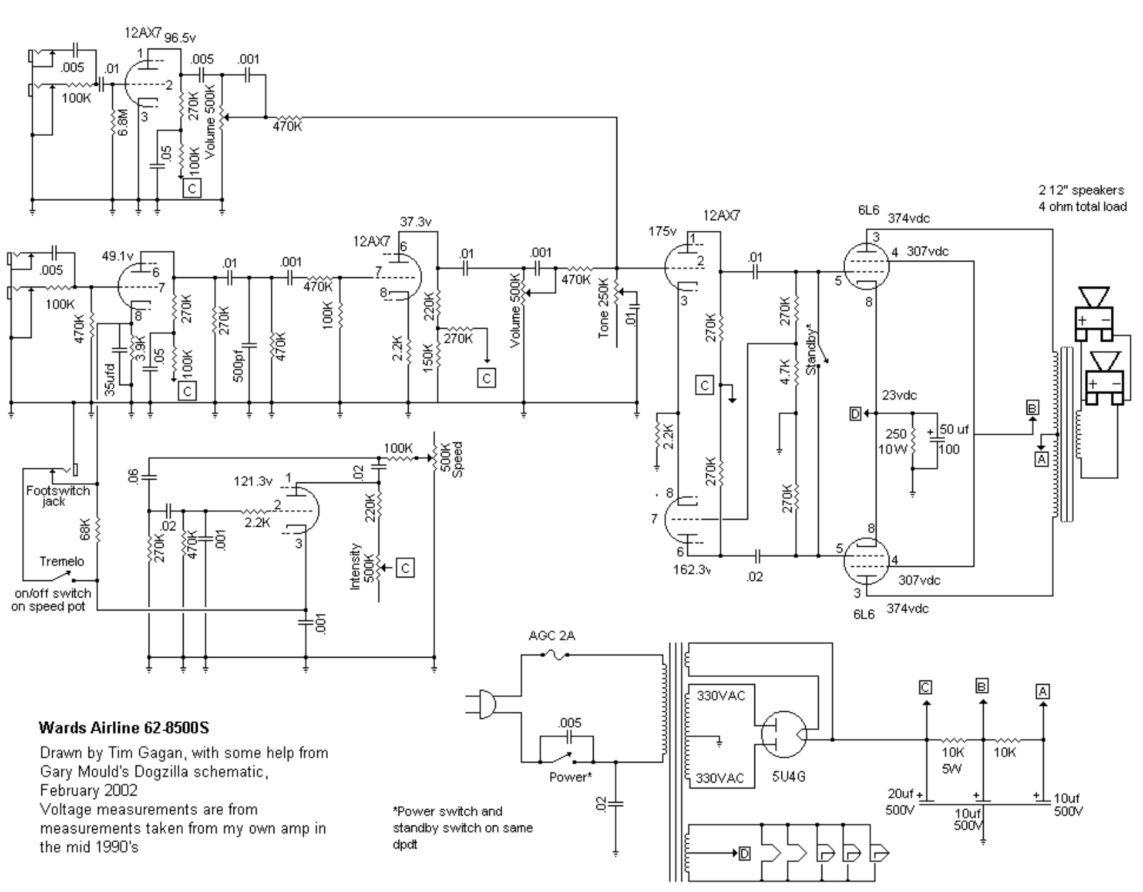 Airline Wards 62 8500s schematic