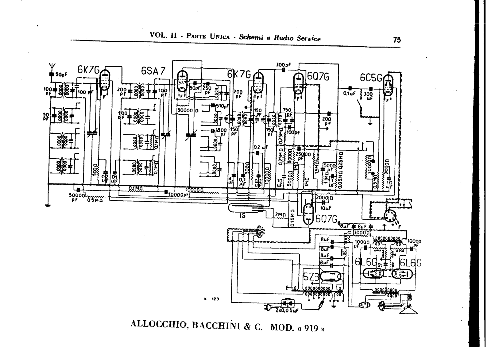 Allocchio Bacchini 919 schematic