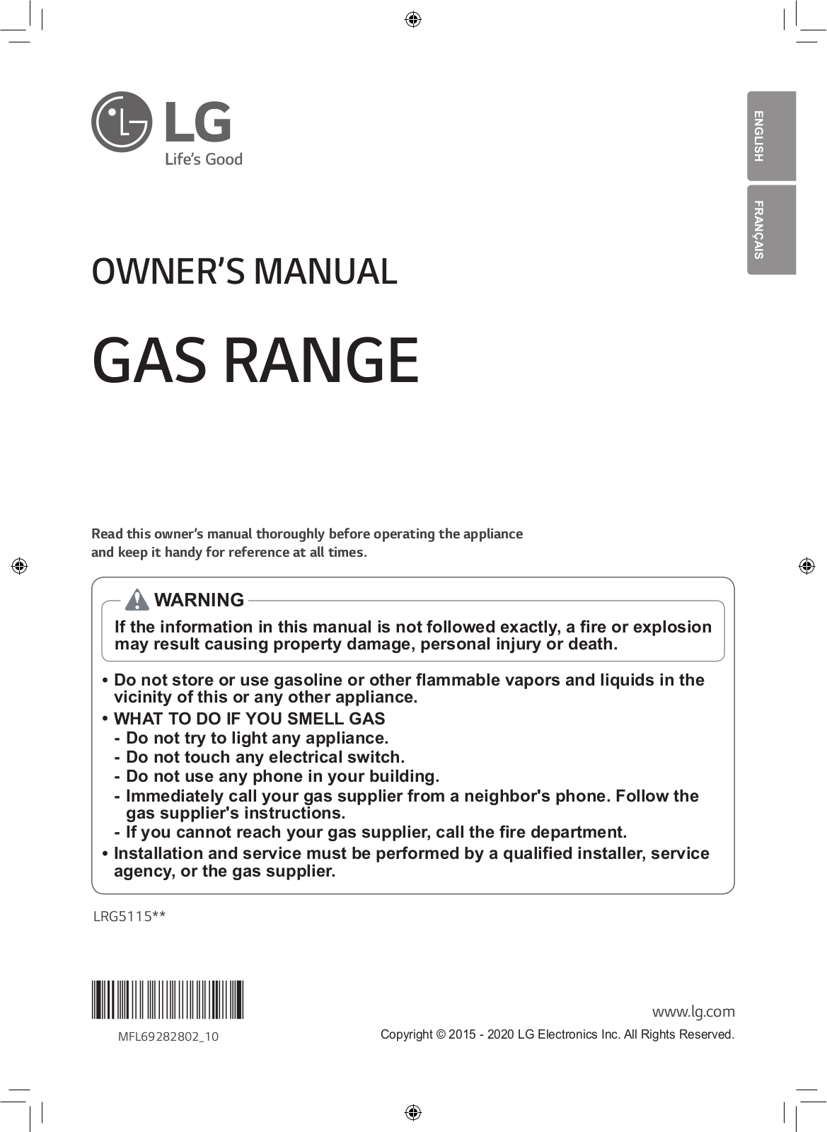 LG LRG5115ST Owner’s Manual