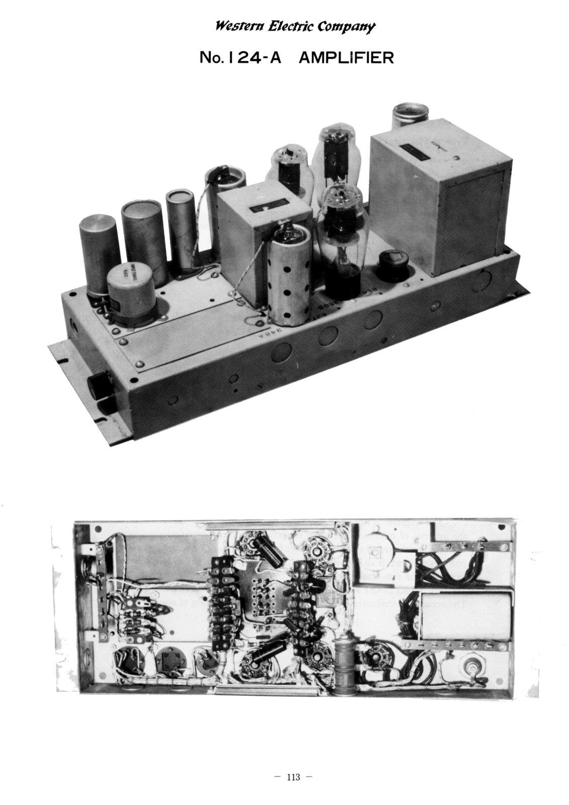 Western Electric 124-A Schematic