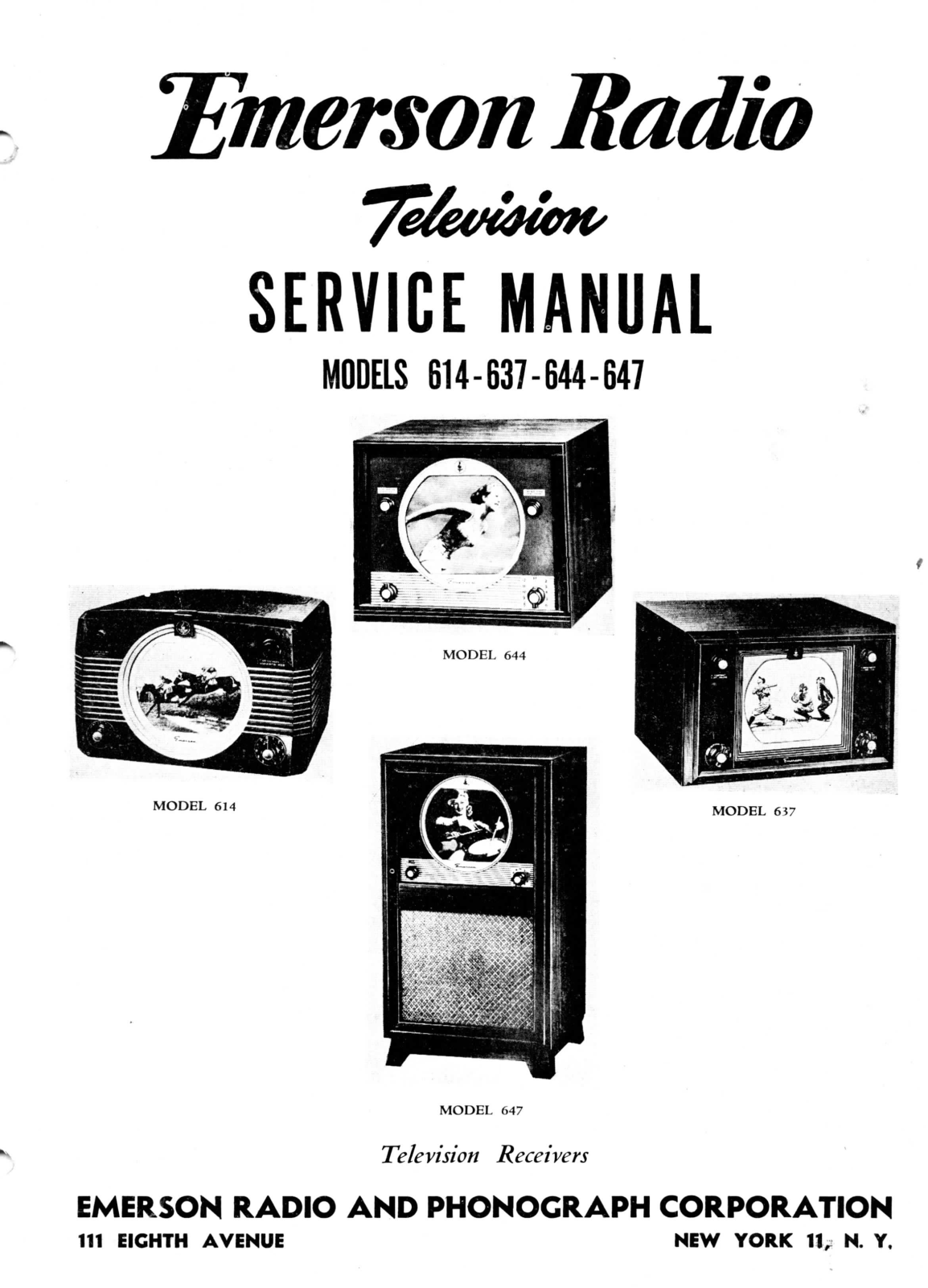 Emerson 614, 637, 644, 647 schematic