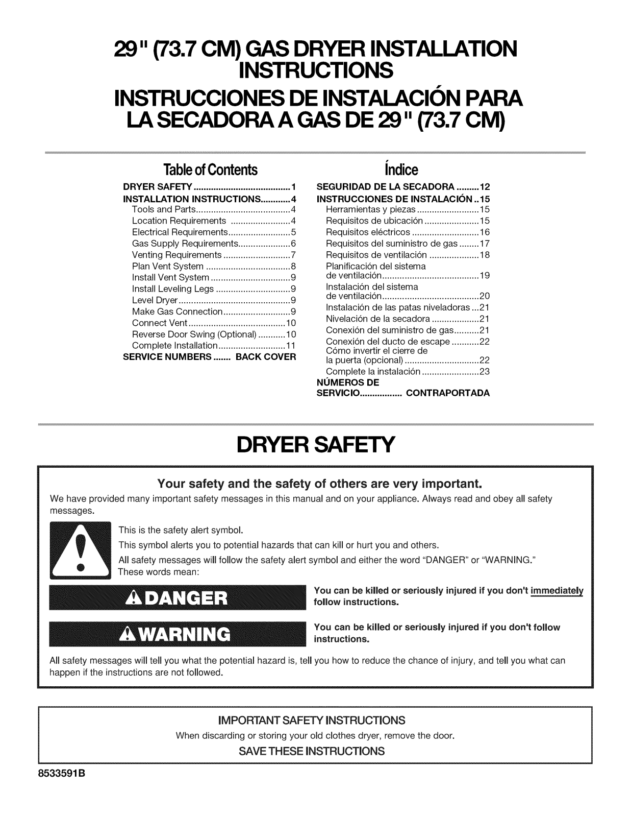 Kenmore 11070522900, 1107062110, 1107062111, 11072832100, 11073102101 Installation Guide - ManualMachine.com