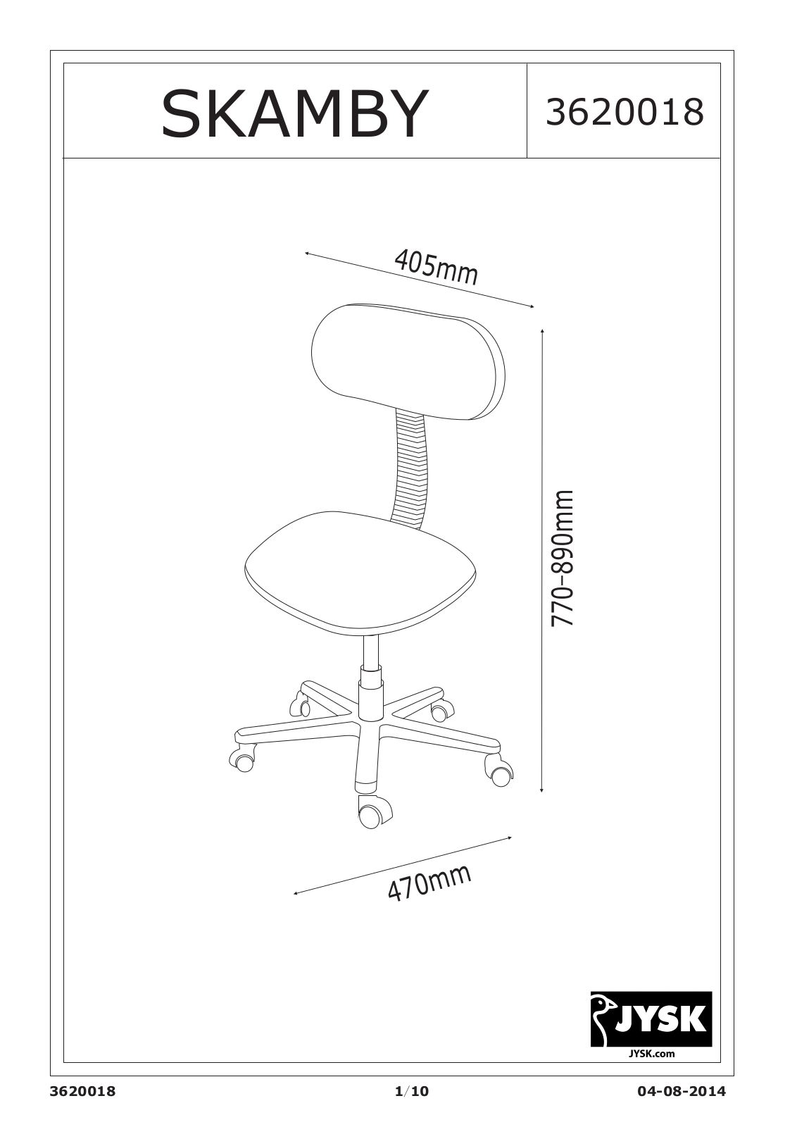 JYSK Skamby User Manual