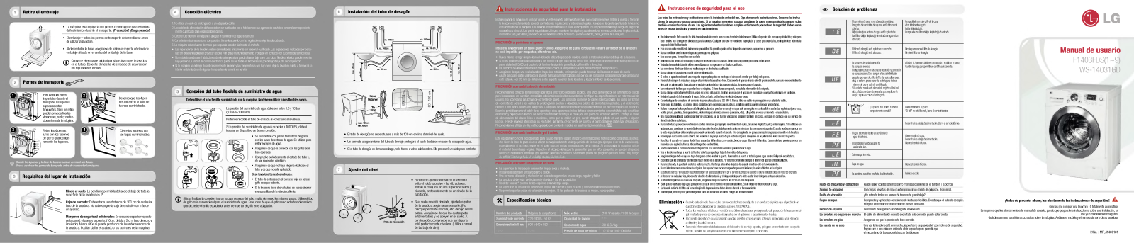 Lg F1403FDS, WS-14032GD User Manual