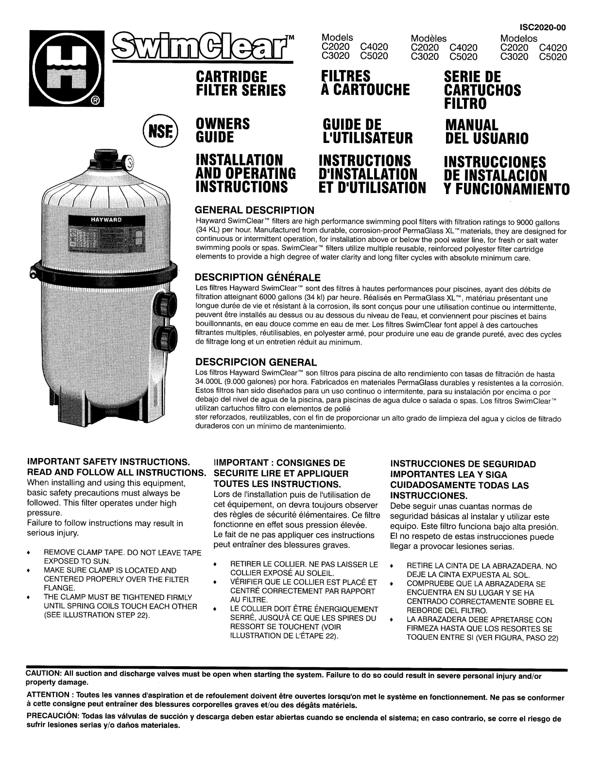 HAYWARD C2020 User Manual