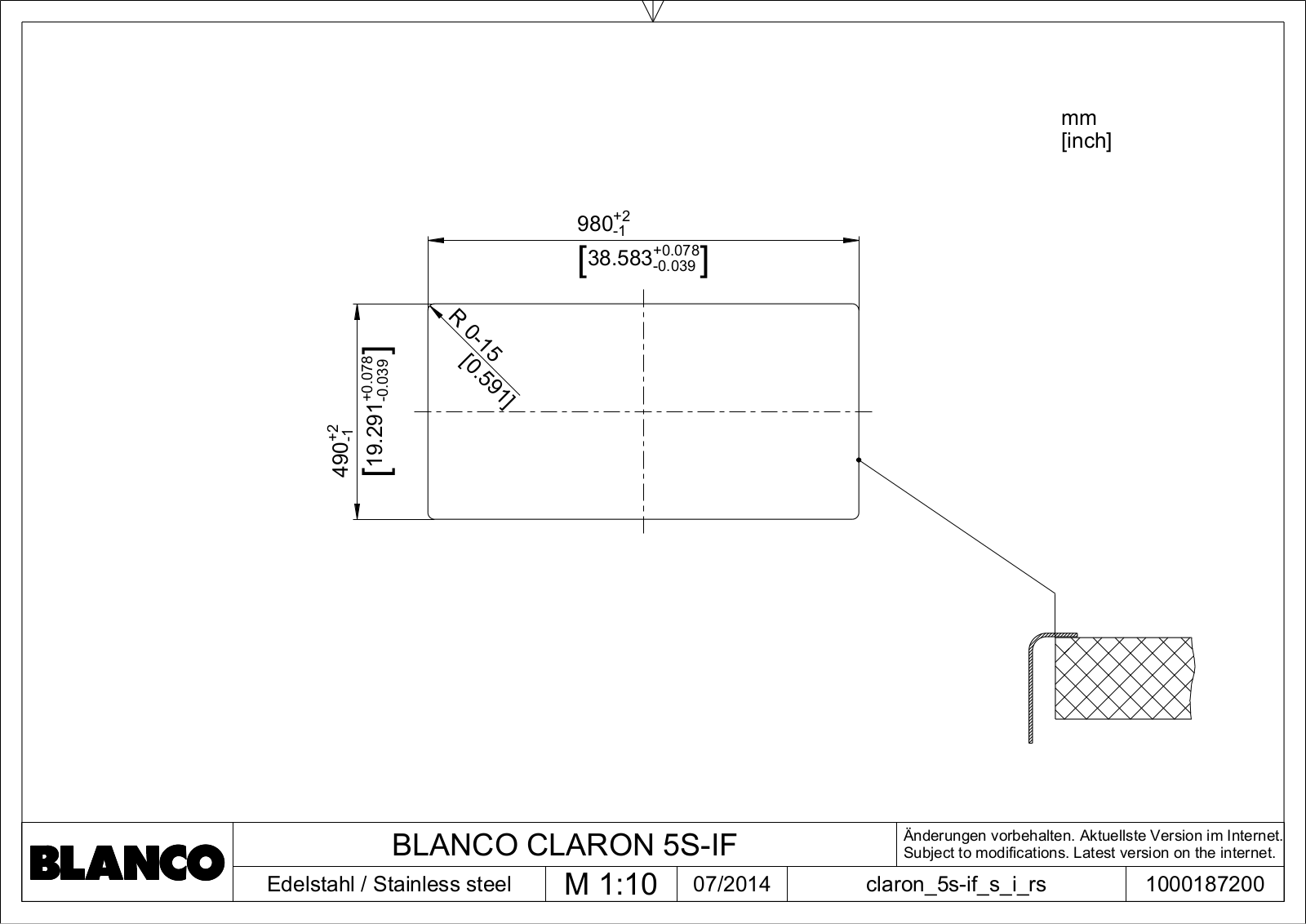 Blanco CLARON 5S-IF User guide