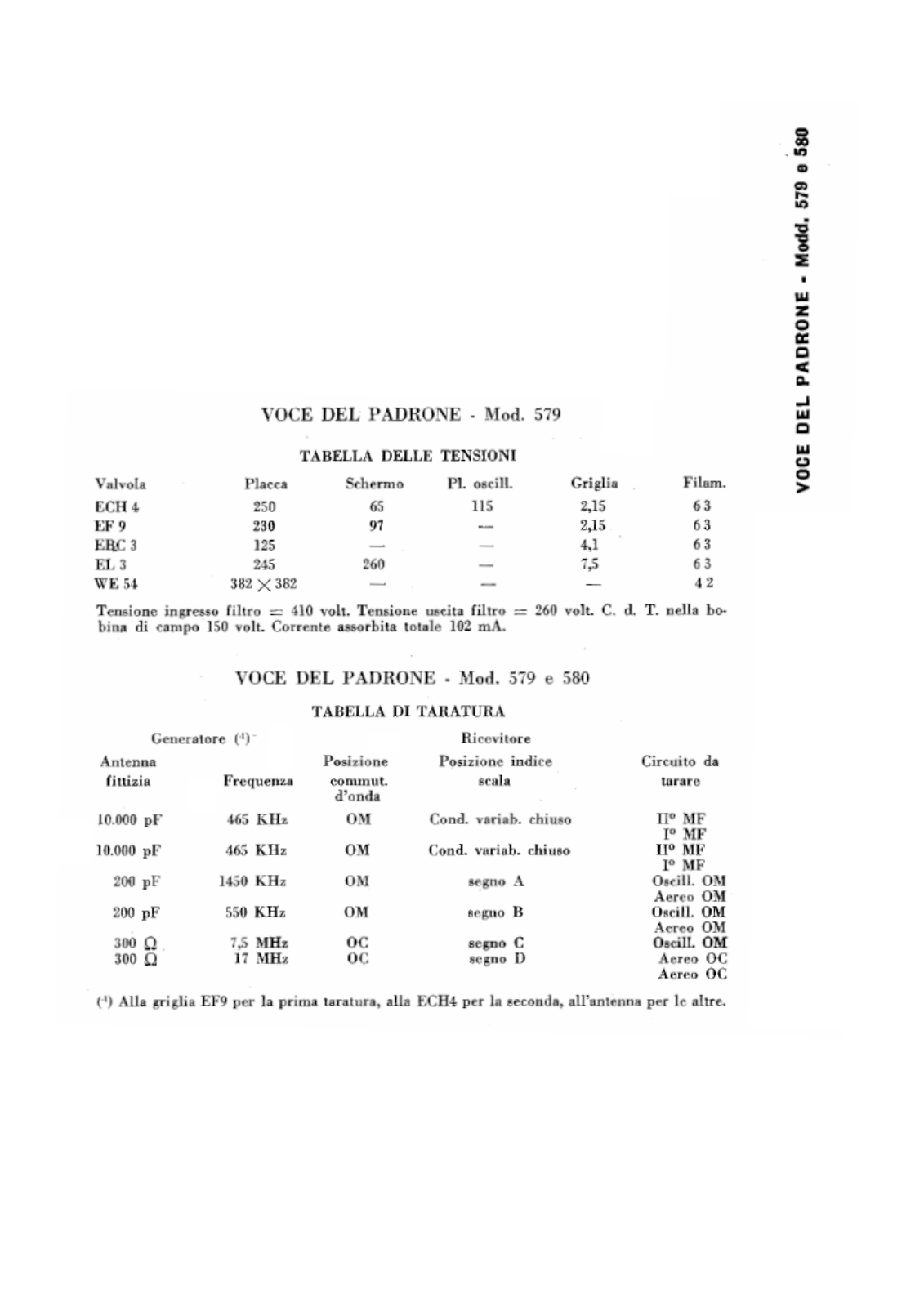 Voce Del Padrone Marconi 579 schematic