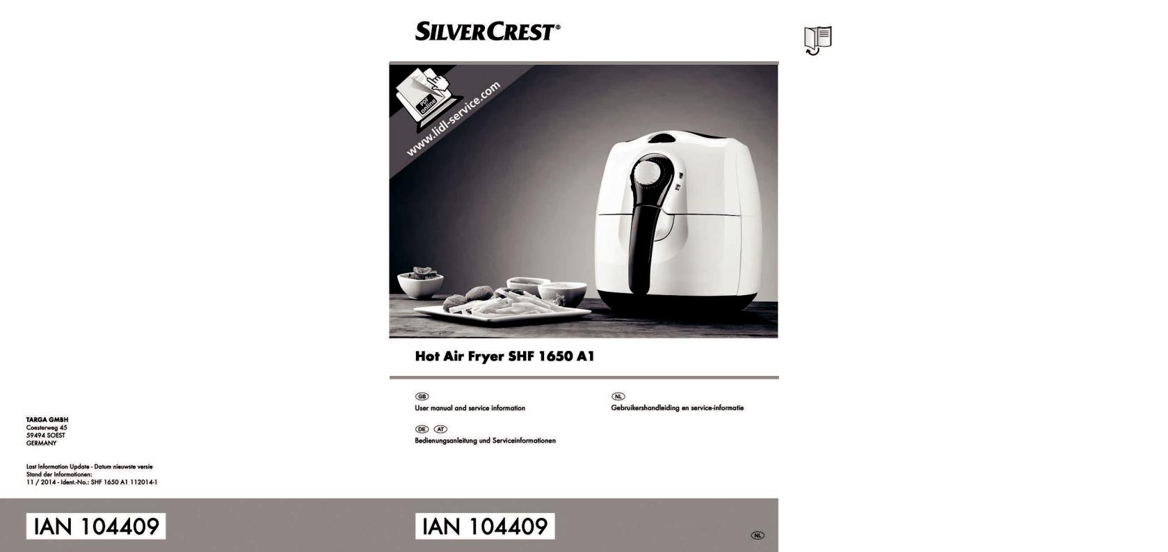 SilverCrest SHF 1650 A1 User Manual