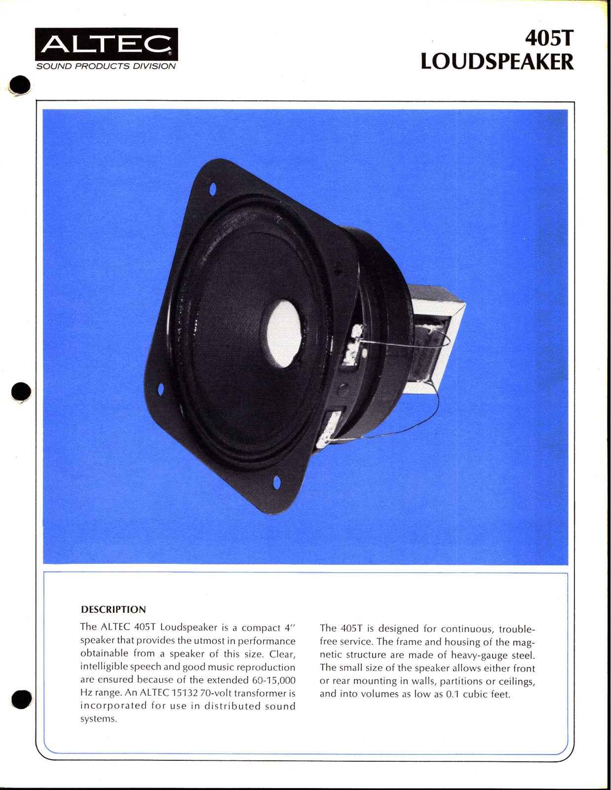 Altec lansing 405T User Manual