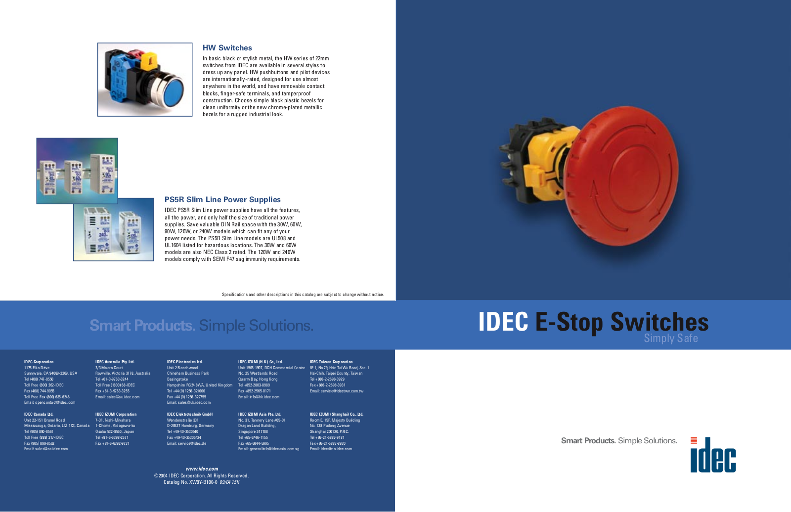 IDEC E-Stop Switches Brochure