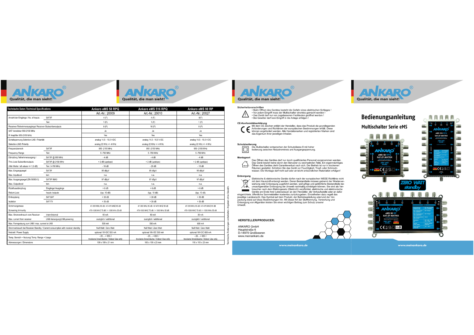 ANKARO ANK EMS 98 RP Instructions - ManualMachine.com