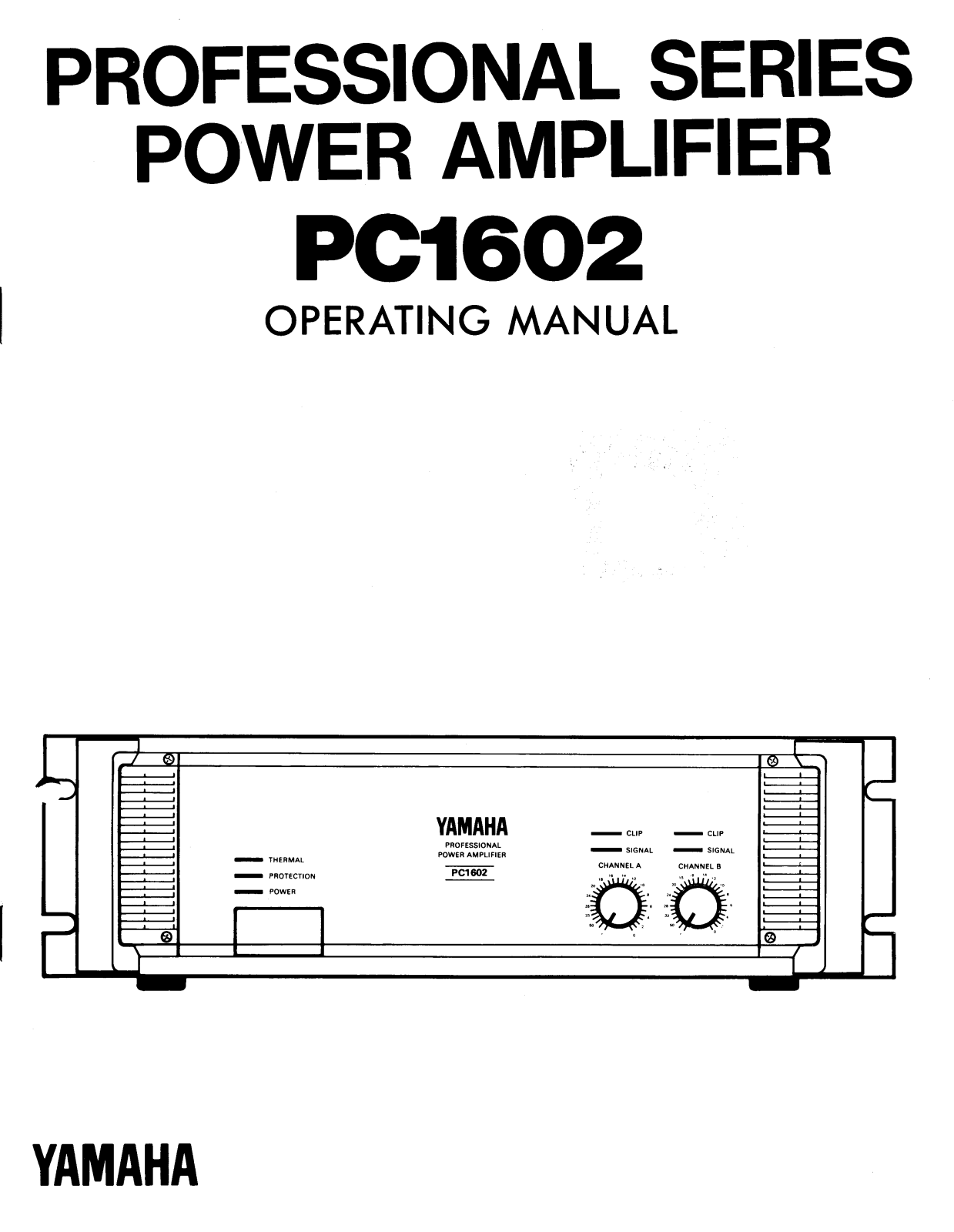 Yamaha PC1602 User Manual