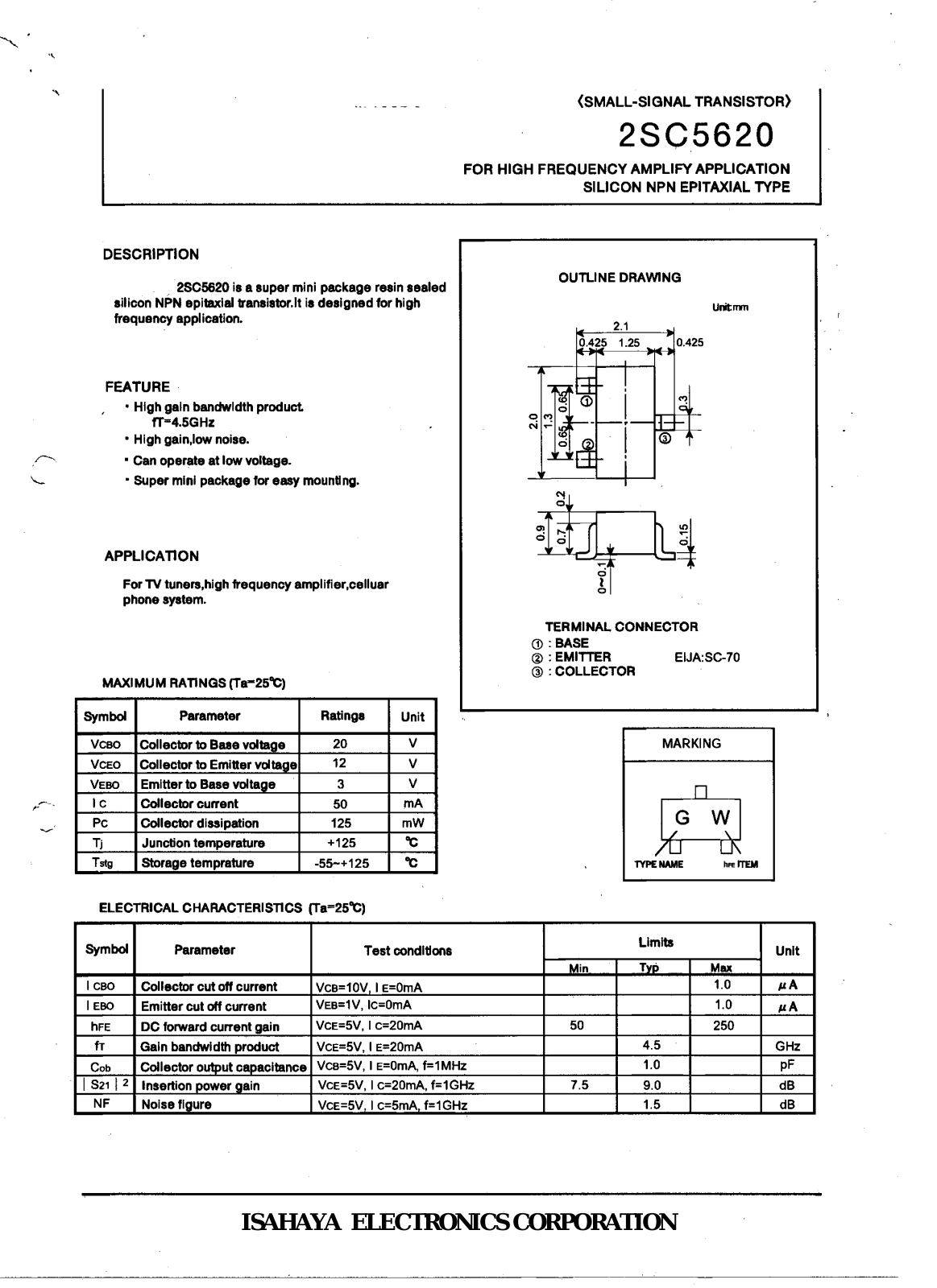 Datasheet 2sc5620 Datasheet - ManualMachine.com