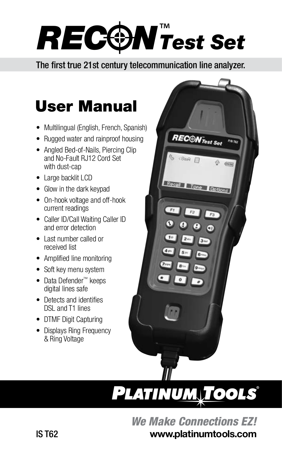 Platinum Tools T62 User Manual