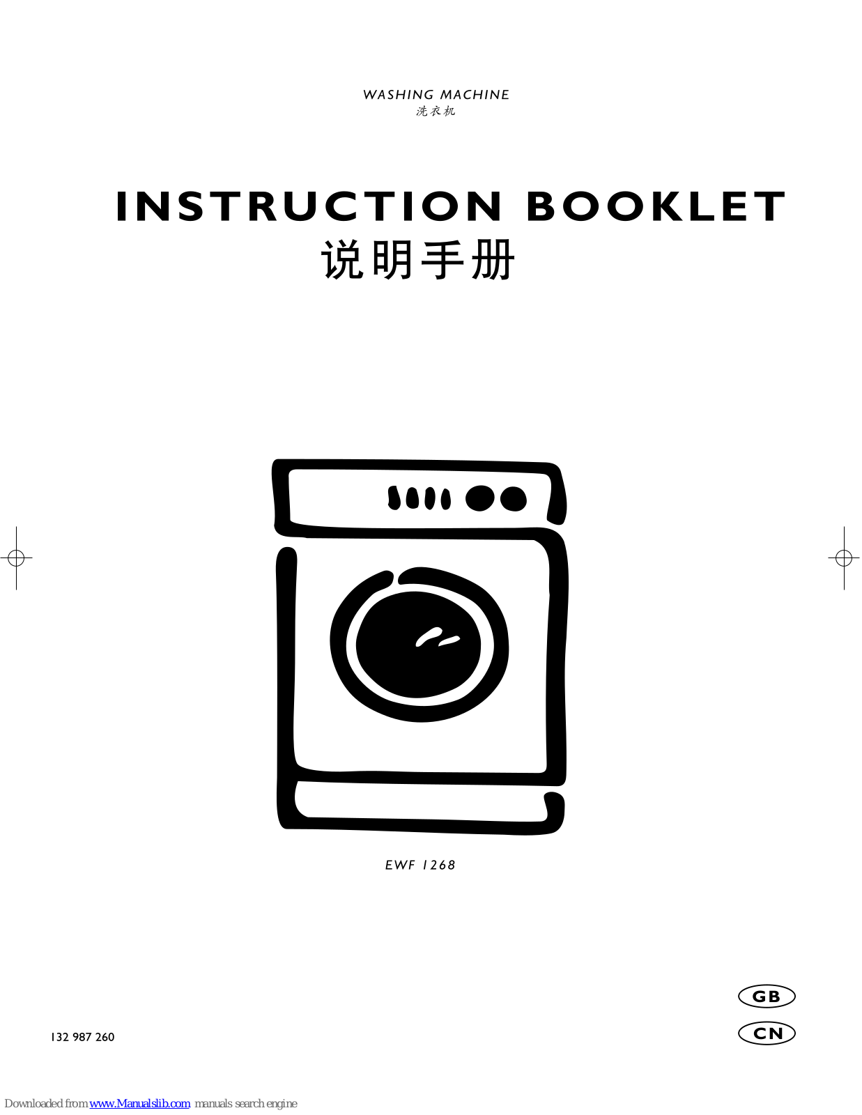 Electrolux EWF 1268 Instruction Booklet