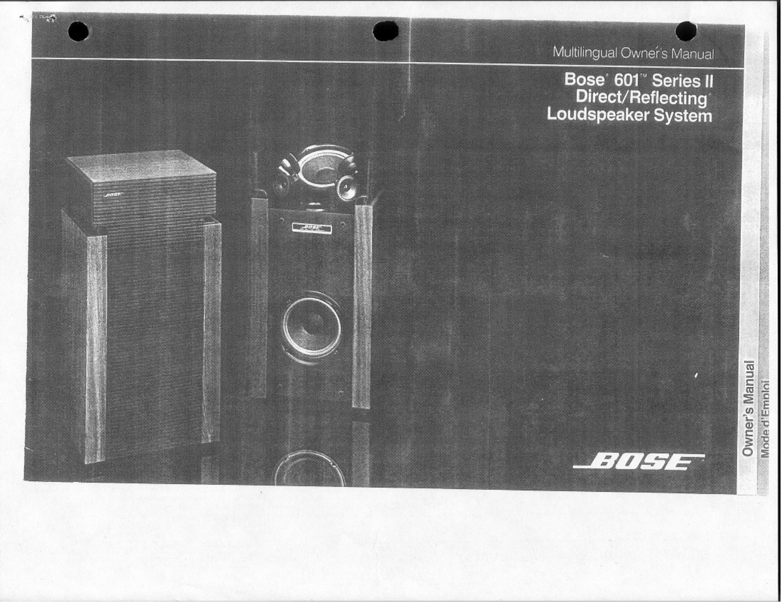 Bose 601II Owner Manual