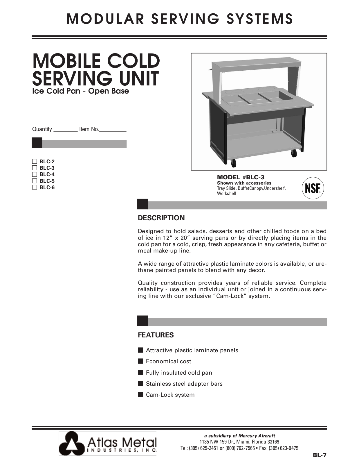 Atlas Metal BLC-2 User Manual