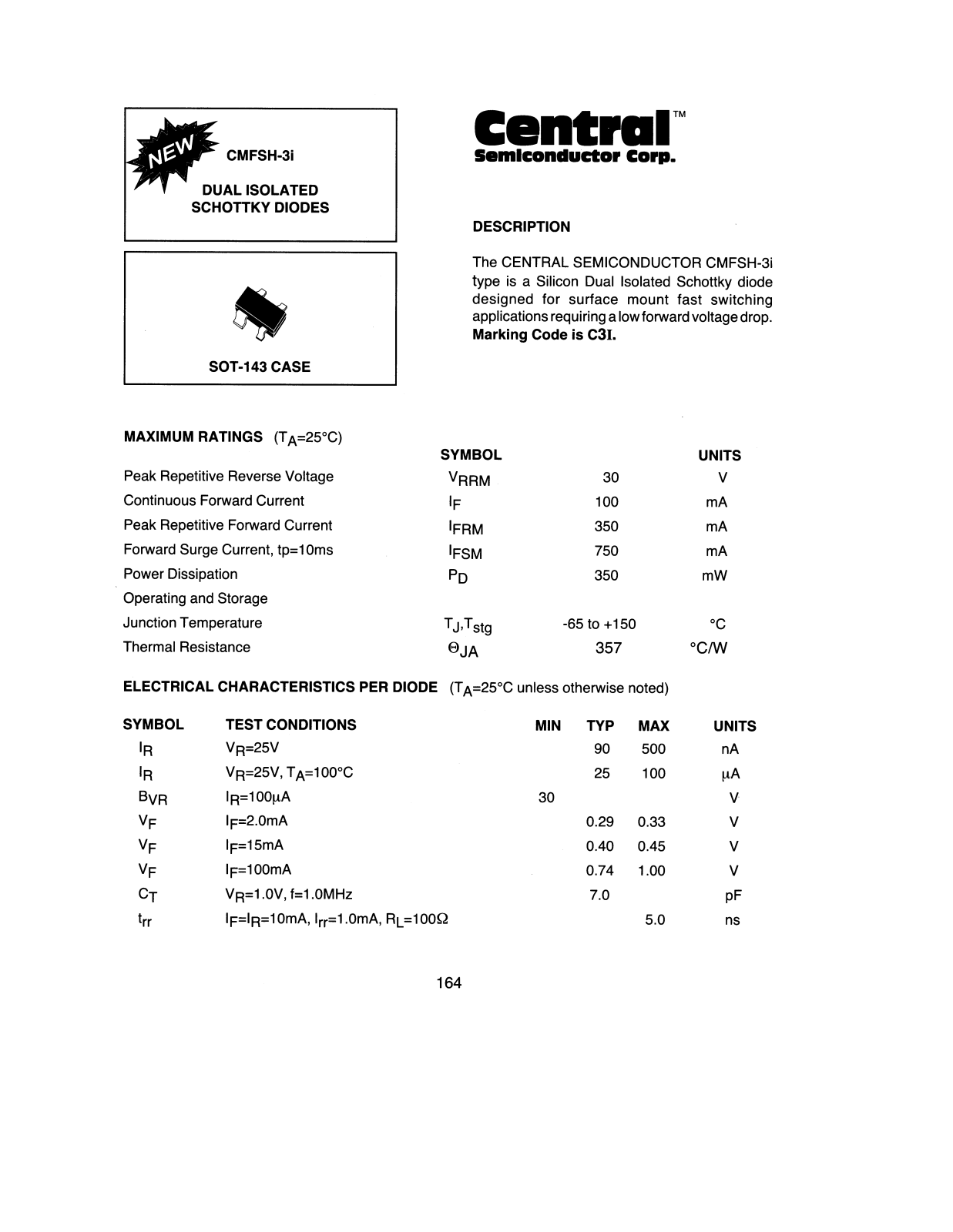 CENTR CMFSH-3I Datasheet