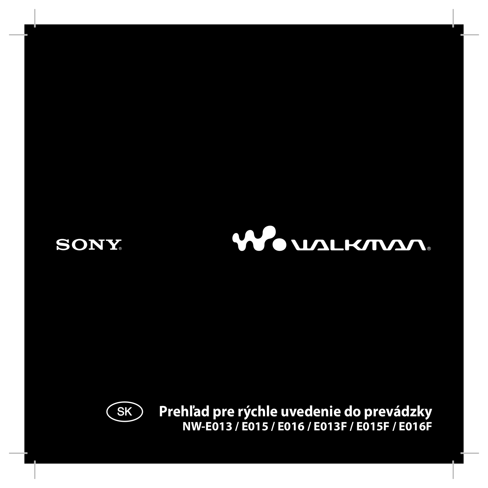 Sony NW-E013, NW-E015, NW-E016, NW-E013F, NW-E015F User Manual