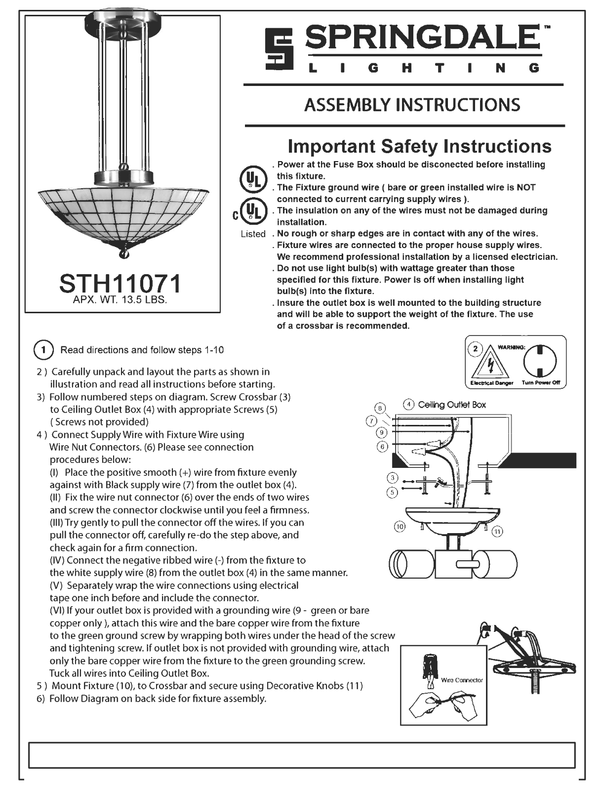 Springdale Lighting DT4529 Installation & Assembly - ManualMachine.com