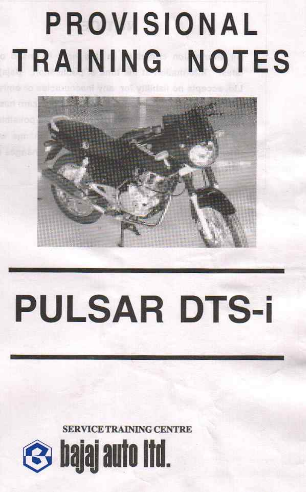 Baja Pulsar DTSi Owner's manual