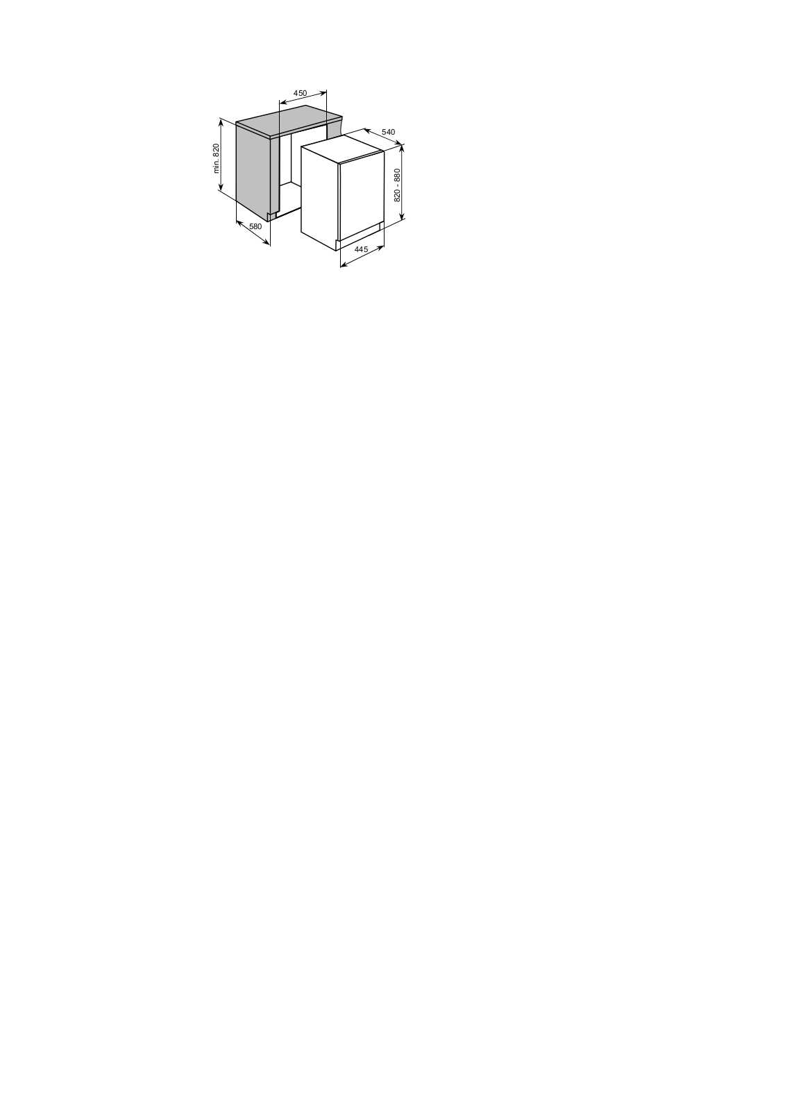 Baumatic BDWI440 Technical Drawing