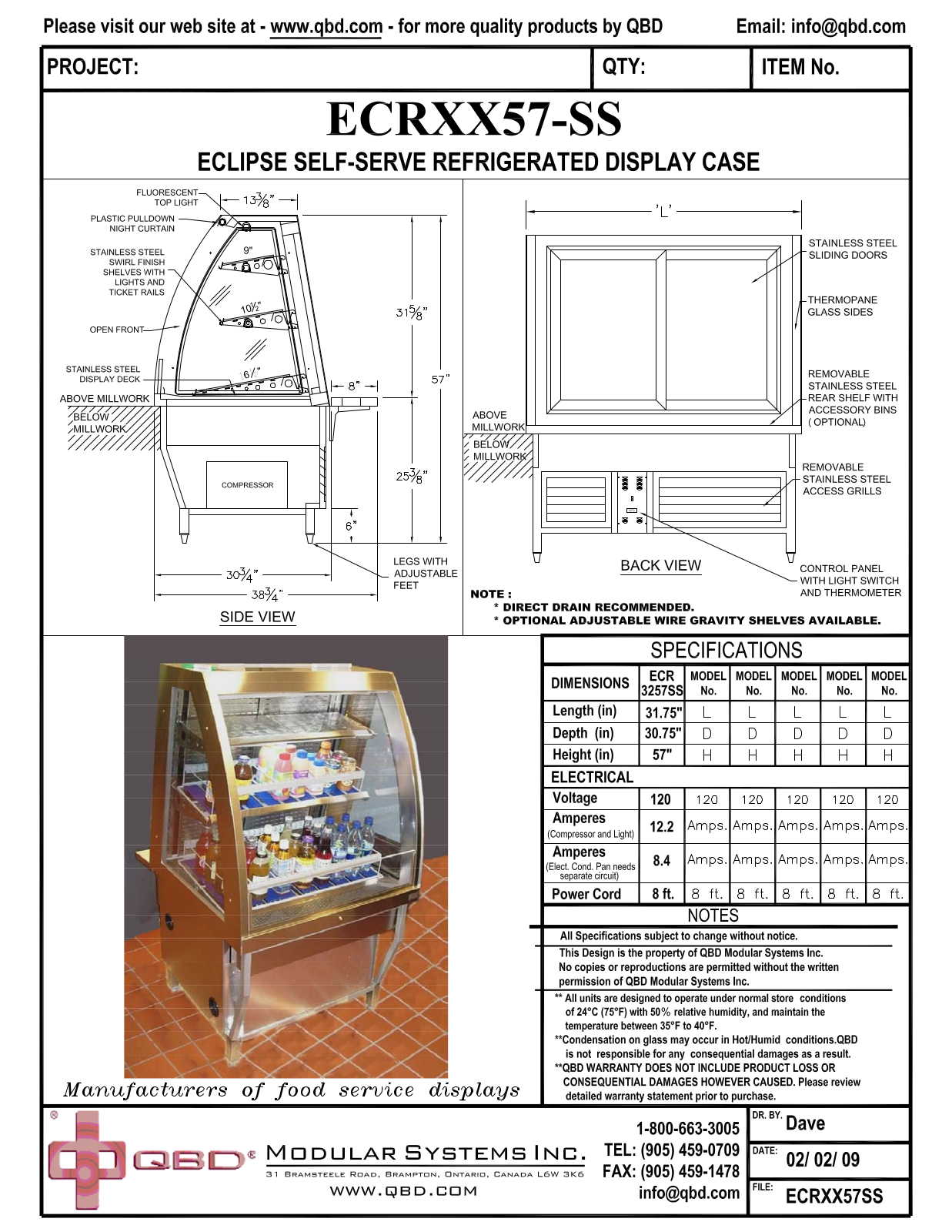 QBD ECRXX57-SS User Manual