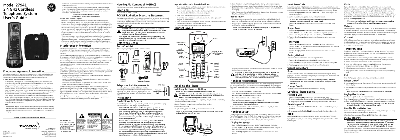 GE 27941 User Manual