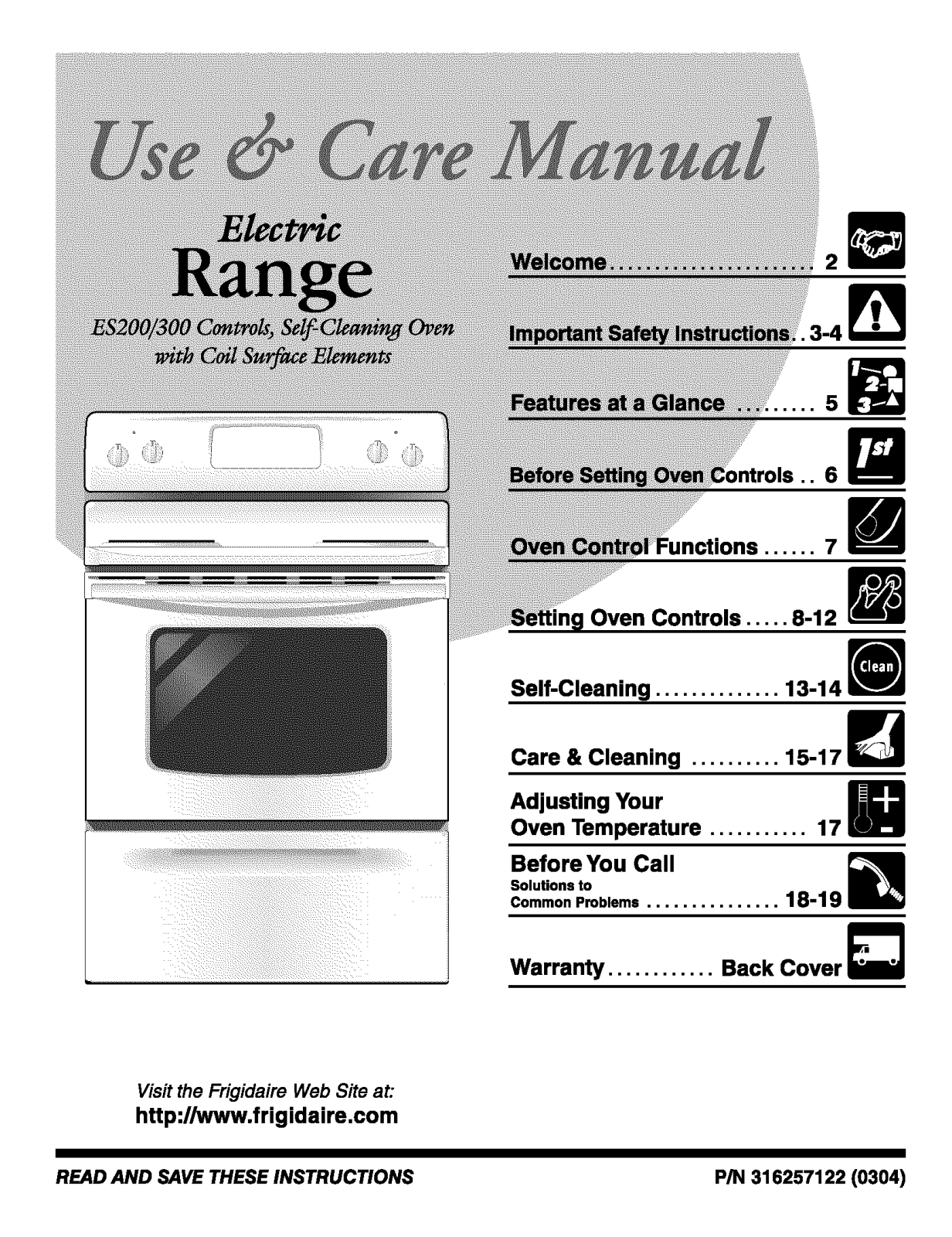 Frigidaire FEF357BBD, FEF357BBE, FEF357BSD, FEF357BSE, FEF357BBC Owner’s Manual - ManualMachine.com