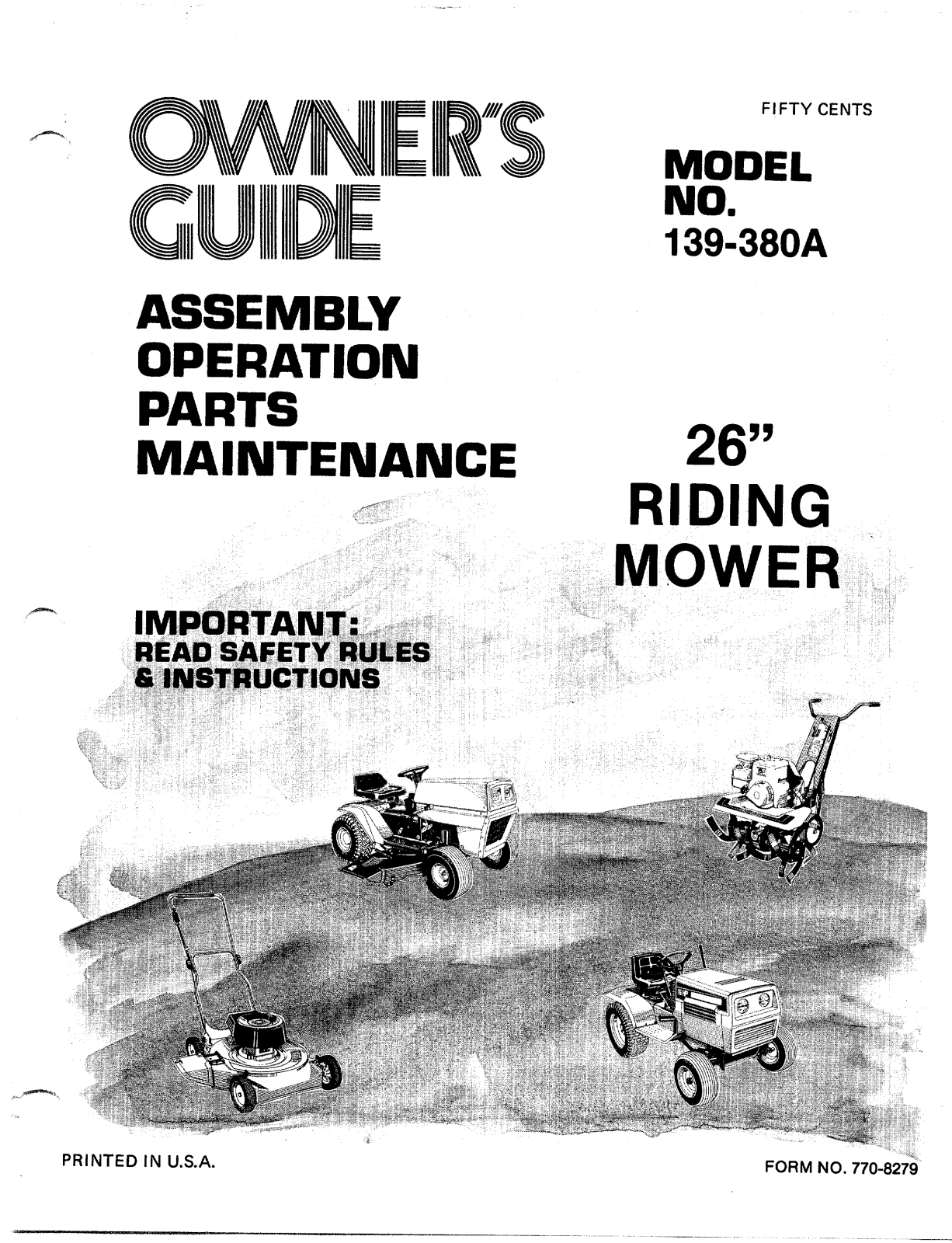 Bolens 139-380A User Manual