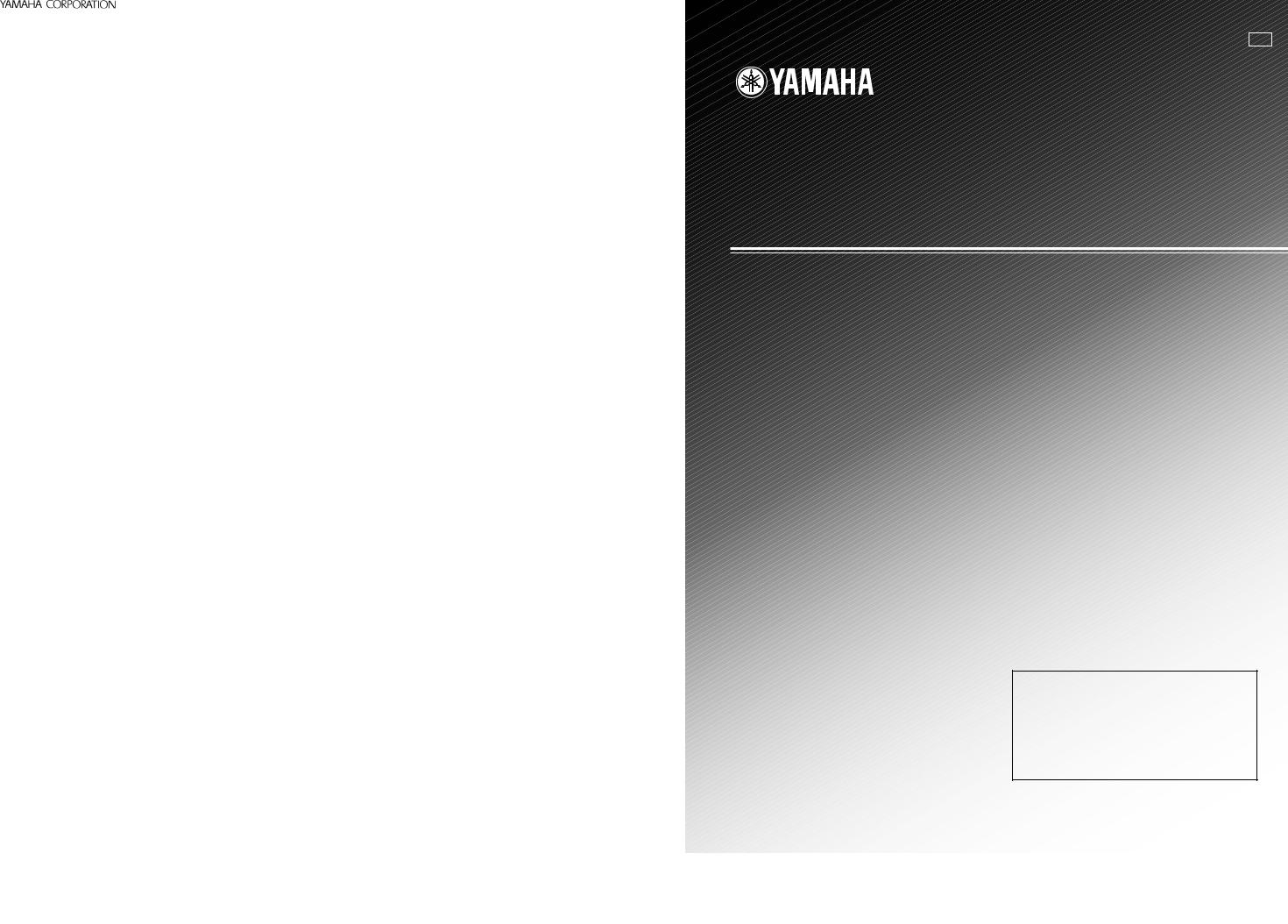 Yamaha RX-V3200 User Manual