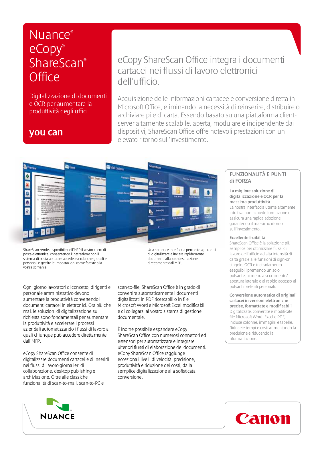 Canon NUANCE ECOPY SHARESCAN OFFICE BROCHURE