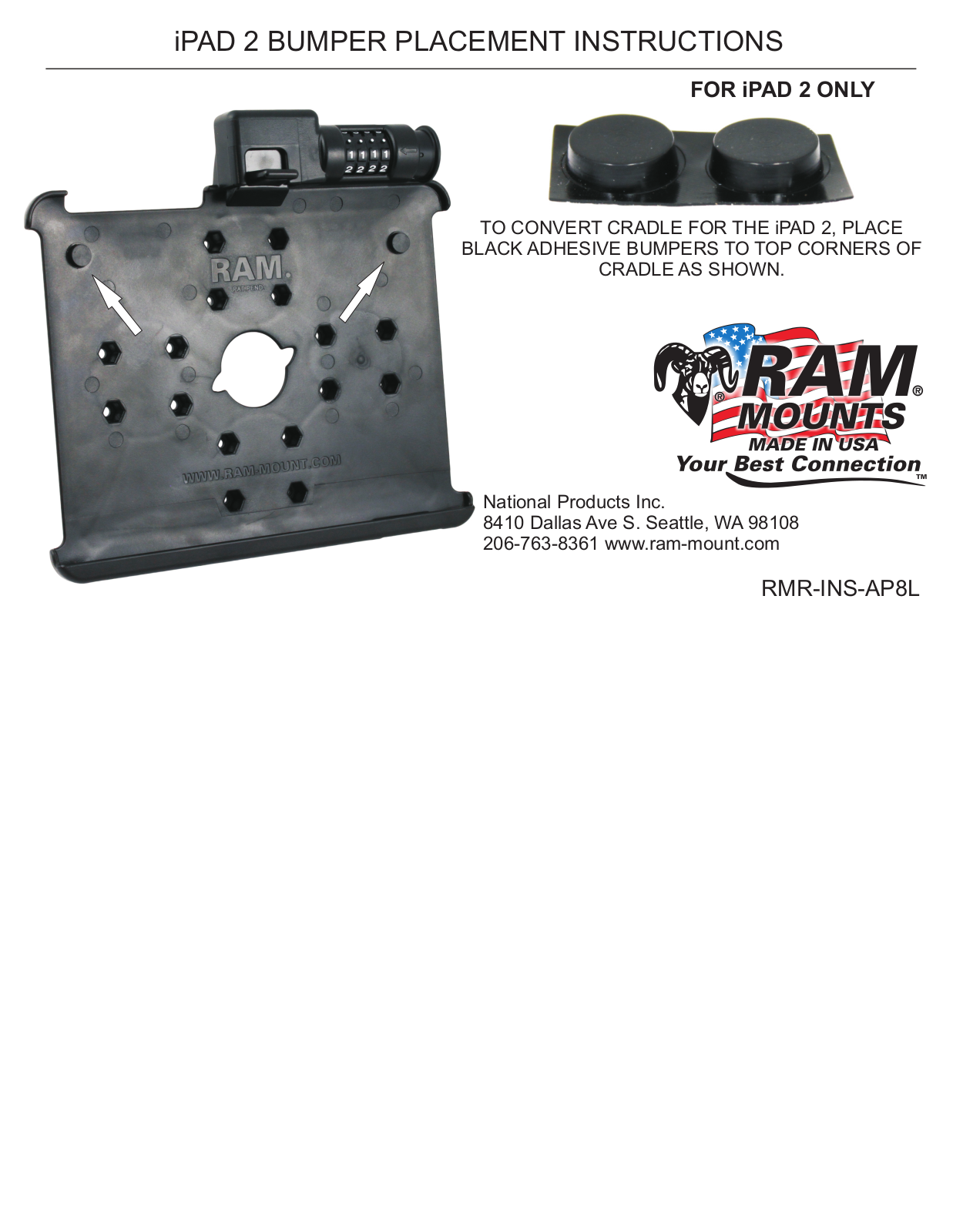 RAM Mount HOL-AP8LU User Manual